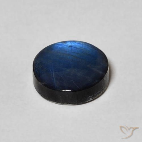 Espectrolita multicolor natural de 2,34 ct, corte redondo, opaco