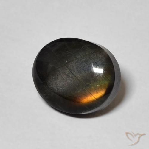 Espectrolita Multicolor natural de 2.27 ct, Ovalada, Opaco