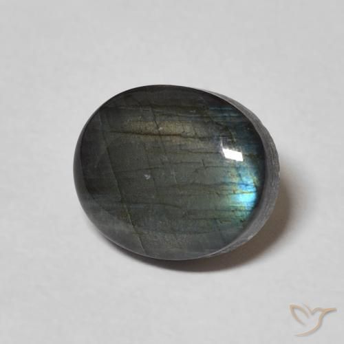 Espectrolita Multicolor natural de 2.25 ct, Ovalada, Opaco