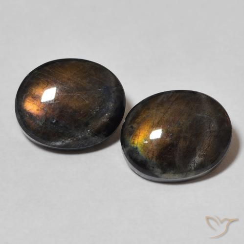 4.38ctw Natural Multicolor Espectrolita, Ovalada, Opaco