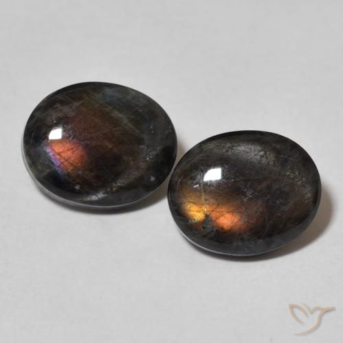 4.18ctw Natural Multicolor Espectrolita, Ovalada, Opaco