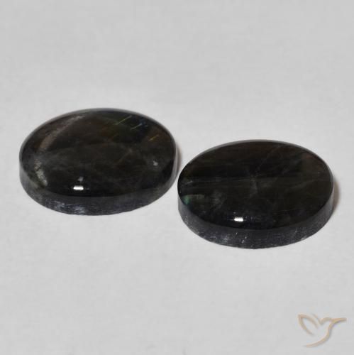 Gemas de Espectrolita Multicolor natural de 4.18 ct, Ovalada, Opaco