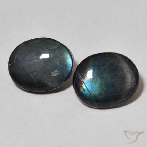 4.01ctw Natural Multicolor Espectrolita, Ovalada, Opaco