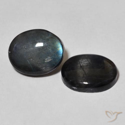Gemas de Espectrolita Multicolor natural de 4.01 ct, Ovalada, Opaco
