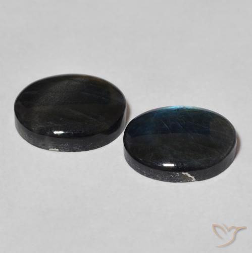 Gemas de Espectrolita Multicolor natural de 4.18 ct, Ovalada, Opaco