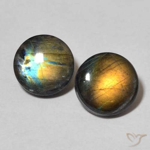 3.11ctw Natural Multicolor Espectrolita, Redondo, Opaco