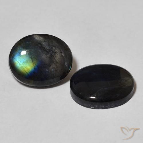 Gemas de Espectrolita Multicolor natural de 4.30 ct, Ovalada, Opaco