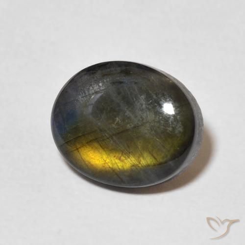 Espectrolita Multicolor natural de 2.26 ct, Ovalada, Opaco