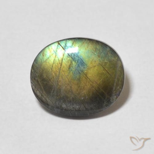1.79ct Natural Multicolor Espectrolita, Ovalada, Opaco