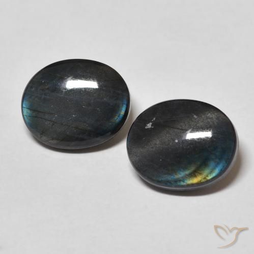 4.09ctw Natural Multicolor Espectrolita, Ovalada, Opaco