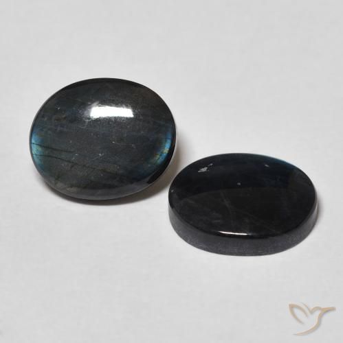 Gemas de Espectrolita Multicolor natural de 4.09 ct, Ovalada, Opaco