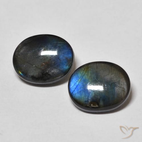 4.41ctw Natural Multicolor Espectrolita, Ovalada, Opaco