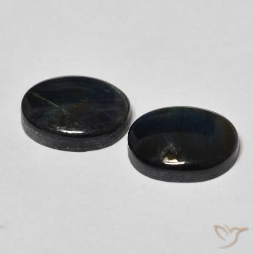 Gemas de Espectrolita Multicolor natural de 4.41 ct, Ovalada, Opaco