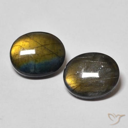 4.37ctw Natural Multicolor Espectrolita, Ovalada, Opaco