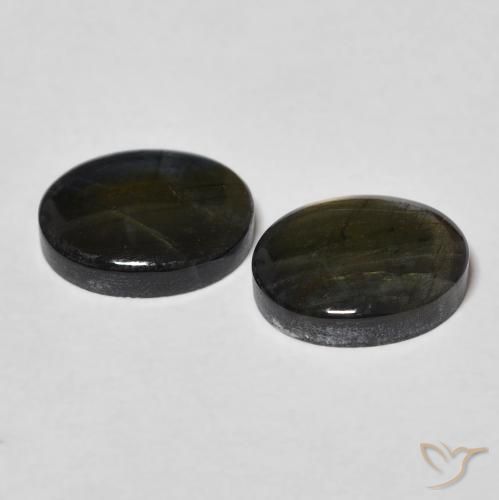 Gemas de Espectrolita Multicolor natural de 4.37 ct, Ovalada, Opaco