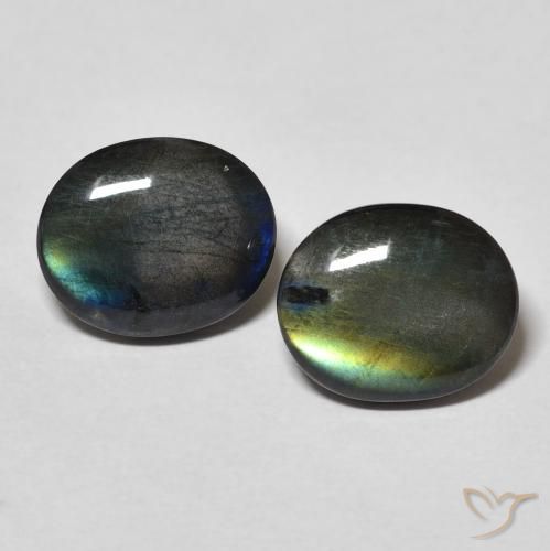 4.09ctw Natural Multicolor Espectrolita, Ovalada, Opaco