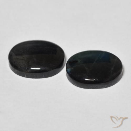 Gemas de Espectrolita Multicolor natural de 4.09 ct, Ovalada, Opaco