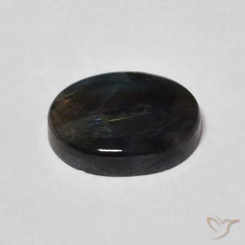Espectrolita Multicolor natural de 2.09 ct, Ovalada, Opaco