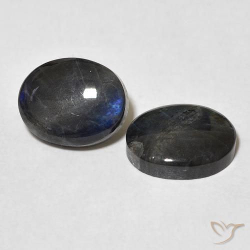 Gemas de Espectrolita Multicolor natural de 4.40 ct, Ovalada, Opaco