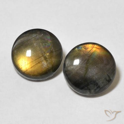 3.16ctw Natural Multicolor Espectrolita, Redondo, Opaco