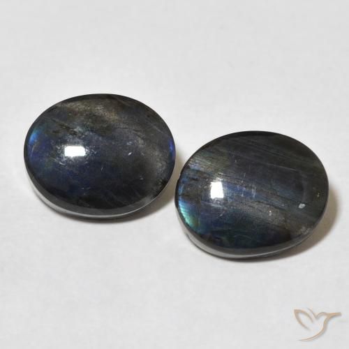 4.42ctw Natural Multicolor Espectrolita, Ovalada, Opaco