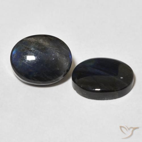 Gemas de Espectrolita Multicolor natural de 4.42 ct, Ovalada, Opaco
