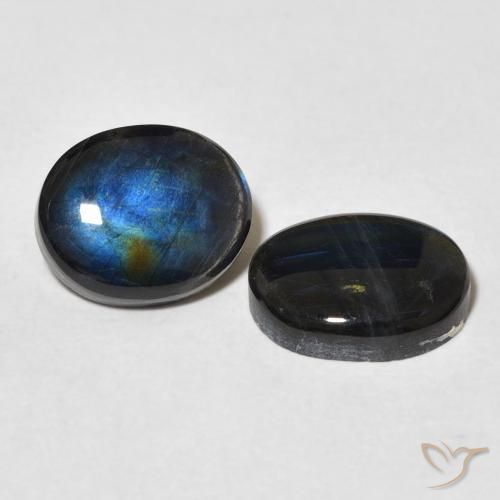 Gemas de Espectrolita Multicolor natural de 4.28 ct, Ovalada, Opaco