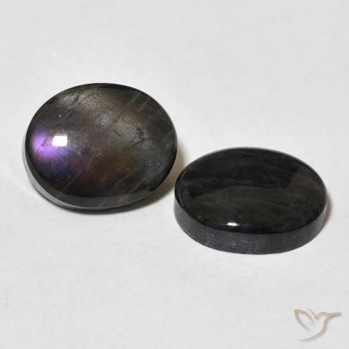 Gemas de Espectrolita Multicolor natural de 4.55 ct, Ovalada, Opaco