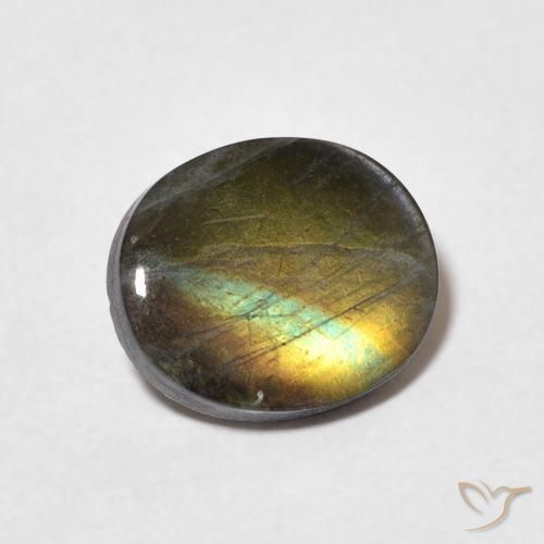 Espectrolita Multicolor natural de 1.82 ct, Ovalada, Opaco