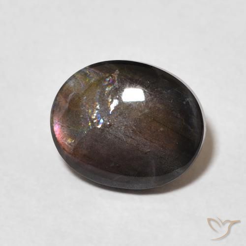 Espectrolita Multicolor natural de 2.07 ct, Ovalada, Opaco