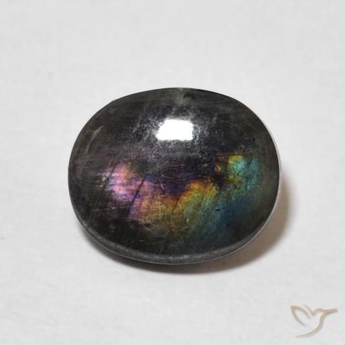 1.96ct Natural Multicolor Espectrolita, Ovalada, Opaco