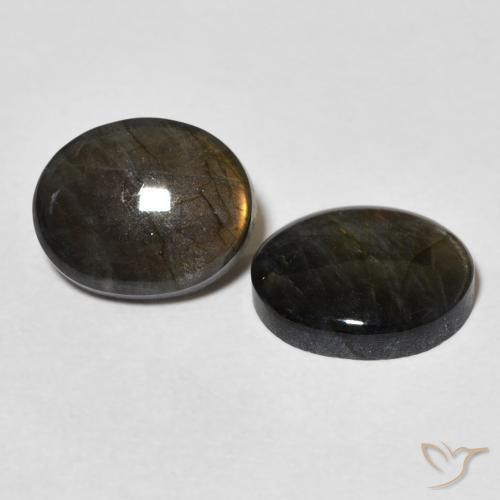 Gemas de Espectrolita Multicolor natural de 4.28 ct, Ovalada, Opaco