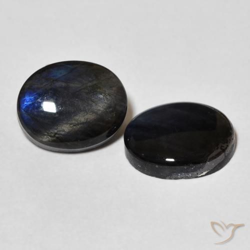 Gemas de Espectrolita Multicolor natural de 4.61 ct, Ovalada, Opaco
