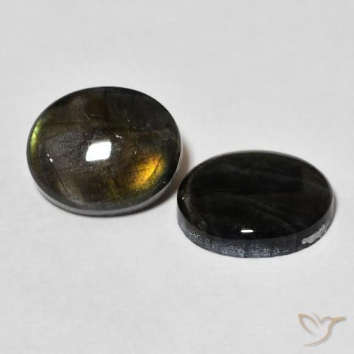Gemas de Espectrolita Multicolor natural de 4.33 ct, Ovalada, Opaco
