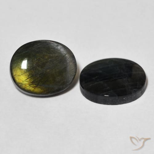Gemas de Espectrolita Multicolor natural de 3.65 ct, Ovalada, Opaco