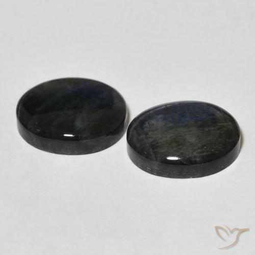 Gemas de Espectrolita Multicolor natural de 4.34 ct, Ovalada, Opaco