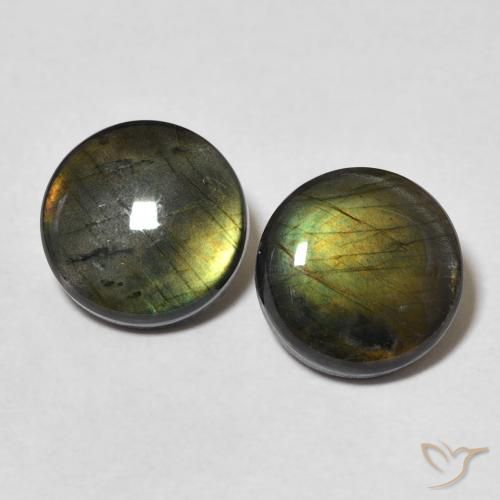 3.55ctw Natural Multicolor Espectrolita, Redondo, Opaco