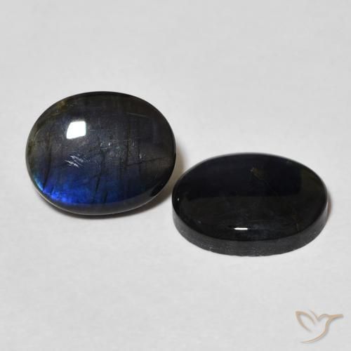 Gemas de Espectrolita Multicolor natural de 3.88 ct, Ovalada, Opaco