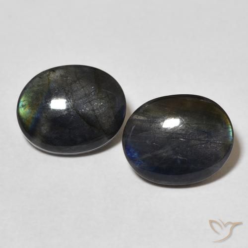 4.16ctw Natural Multicolor Espectrolita, Ovalada, Opaco