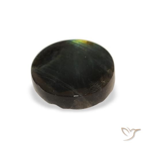 Espectrolita Multicolor natural de 0.94 ct, Redondo, Opaco