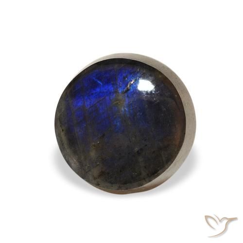 Espectrolita Multicolor natural de 1.43 ct, Redondo, Opaco