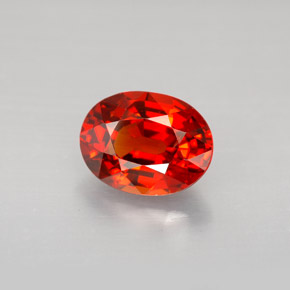 Hilo de espesartita Naranja rojizo natural de 2.51 ct, Corte Óvalo, VS-SI