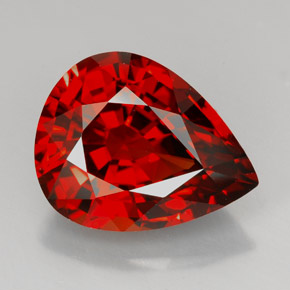 Granate espesartita naranja natural de 8,83 ct, en forma de pera, VVS-VS