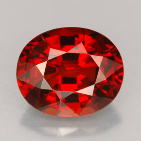 Granate espesartita naranja natural de 7,22 ct, corte óvalo, VS