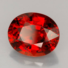Granate espesartita naranja natural de 7,22 ct, corte óvalo, VS