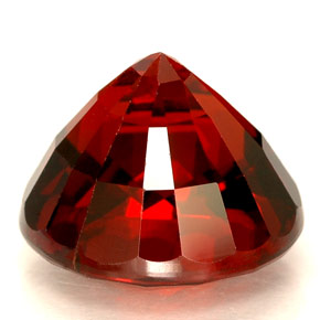 Granate espesartita rojo natural de 6,59 ct, corte redondo, VVS-VS