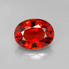 Hilo de espesartita Naranja rojizo natural de 5.81 ct, Corte Óvalo, VVS-VS