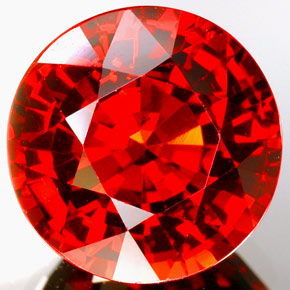 Granate espesartita naranja natural de 8,88 ct, corte redondo, VVS-VS