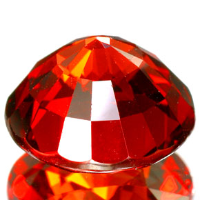 Granate espesartita naranja natural de 8,88 ct, corte redondo, VVS-VS