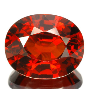 Hilo de espesartita Naranja rojizo natural de 6.63 ct, Corte Óvalo, IF